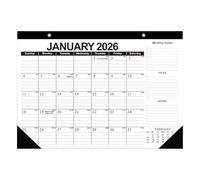 2026 Wall Calendar, 18-Monthly Planner, 16,93 x 12,01 pollici, Decorative Organizer Pad, Tear-Resistant Pages with Writable Block, Ideal for Fridge, Desk, Home, Uffici, Colleagues
