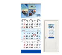 2026 Wall Calendar - 3 Month Spiral Planner | Home Organizer | Four-Fold Vertical Design, 128g Matte Paper, Large 33x83cm Layout, For Living Room, Study, Office & Event Scheduling
