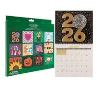 2026 Wall Calendar Diamond Painting Kit - DIY Diamond Art Calendar,12-Month Flip Wall Calendar with To Do List,for Home Office Decoration
