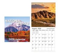 2026 Wall Calendar, Landscape Monthly Planner, Natural Scenery Pattern, Jan-Dec Date Range for Workplace, School, Gym, Scheduling, Planning, 11.02x11.02 inches, Multicolor
