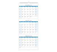 2026 Wall Calendar, Vertical Annual Planner, 25.98x11.26 Inches Hangable Design with Large Date Blocks, Writable Exterior for Travel Planning, School, Workplace, Family, Bedroom, Holidays