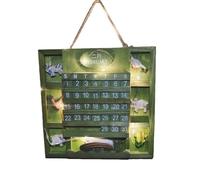 2026 Wall Calendar Wooden Birthday Tracker-Monthly Planning Display,Reusable Decorative Date Planner Board,Rustic Handmade DIY Calendar Reminder Board