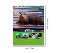 2026 Wall Planner - 10.24x7.09 in Monthly Calendar Cute Animal Theme for Easy Planning, Clear Layout with Writing Space, Organizer for Home Office School Teacher Students Adults, Paper Material