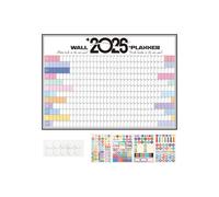 2026 Wall Planner - Yearly Wall Planner 2025-2026 | Hanging Calendar | Large Organizer Schedule Chart | For Kids School College Office Home Kitchen Classroom Teacher Family