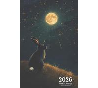 2026 Weekly Journal: Mystical Black Rabbit Under the Moon Witchy Planner with Positive Affirmations