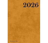 2026 Weekly & Monthly Planner for Men | January-December | Mustard brown | 8.25x11: Bold Hardcover Organizer with Maps, Holidays (US, UK, CA, AU), Notes & Weekly Layouts for Focus & Results