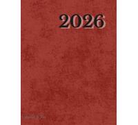 2026 Weekly & Monthly Planner for Men | Large 8.5 x 11 | Crimson red: Paperback Organizer with Maps, Holidays (US, UK, CA, AU), Notes & Goal Sections ... Professional Schedule Book for Daily Focus