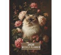 2026 Weekly & Monthly Planner with Elegant Cat Design | Minimalist Black and White Layout | Calendar | Perfect Gift for Cat Lovers and Stationery Fans