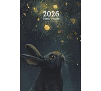 2026 Weekly Planner: Mystic Black Rabbit Under the Stars | Witchy Organizer with Affirmations