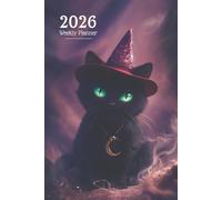 2026 Weekly Planner: Mystical Black Cat Witchy Journal with Positive Affirmations
