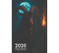 2026 Witchy Planner: Mystical Goat Under the Full Moon | Dark Pagan Organizer with Affirmations