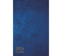 2026: wochenplaner eine Woche auf zwei Seiten, Buchkalender A5 , von Januar ezember 2026 , Kalenderbuch , Terminplaner , Jahresplaner kalender, blau