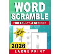 2026 Word Scramble For Adults And Seniors: Brain-Boosting Word Mix Challenges for Relaxation and Mental Sharpness