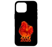 2026 Year of the Fire Horse Chinese New Year Lunar Zodiac Custodia per iPhone 16 Pro Max
