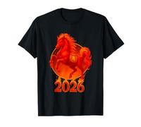 2026 Year of The Fire Horse Chinese New Year Lunar Zodiac Maglietta