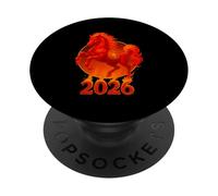 2026 Year of the Fire Horse Chinese New Year Lunar Zodiac PopSockets PopGrip Adesivo
