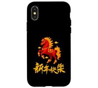 2026 Year of the Fire Horse Chinese Zodiac Lunar New Year Custodia per iPhone X/XS