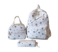 2026 zaino 3 pezzi con fiocco, carino zaino adretter per ragazze con contenitore per il pranzo, astuccio per l'inizio della scuola, zaino estetico da ragazza, borsa per libri del college, piccolo