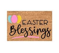 2026 - Zerbino Primavera, tappeto, divertente e carino, "Benvenuto Amici", divertente per il Festival del coniglietto pasquale, ciao primavera (C, taglia unica)