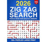 2026 Zig Zag Word Search: 100+ Puzzles Large Print Easy to See Puzzle Book for Adults & Seniors| Vol 2 |