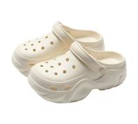 2026 Zoccoli comodi slip on per donne uomini unisex traspiranti casual scarpe da passeggio leggere suola morbida sandali con piattaforma spessa, bianco, 41.5 EU