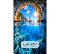 2027-2028 Pocket Calendar for Purse: 2 Year Small Size Monthly Planner from January 2027 to December 2028 | Underwater Cave Cover