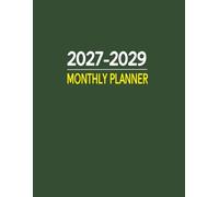 2027-2029 Monthly Planner: 36-Month from January 2027 Through December 2029 | Large Print 8.5” x 11”| Green Cover.