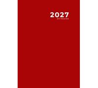 2027 , 24 heures: Agenda et calendrier, rouge - en grand format