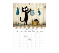 2027 Calendar Cat Cute - 12-Month Funny Spiral Bound Home Decors | Kitten Jan-Dec Desktop Wall Calendar For Daily Classroom School Schedule Appointment Agenda Office