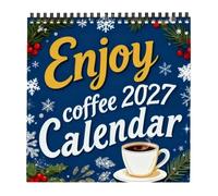 2027 Calendar, Coffee Planner Design, Thick Paper Monthly Weekly Daily
