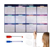 2027 Calendar - Erasable Waterproof Thick Paper Laminated Monthly Planner | Stay Ahead Of Your Busy Schedule All Year Long With A Large January-to-December Monthly Wall Calendar Crafted From Thick