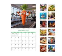 2027 Cartoon Wall Calendar, Funny Monthly Planner Decor