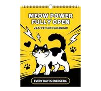 2027 Cat Wall Calendar Jan - Dec 2027 Large Date Grid For Home & Office