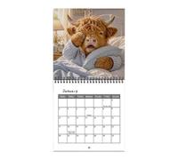 2027 Cow Wall Calendar | 12 Months Spiral-Bound Planner | Monthly Wall Calendar For Home Office School Apartment Bedroom Living Room Dormitory