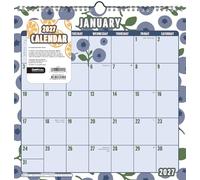 2027 Cute Fruits Spiral Wall Calendar