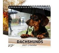 2027 Dachshund Wall Calendar - 12 Month Dog Planner, Monthly Organizer