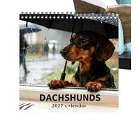 2027 Dachshund Wall Calendar 21cm 12 Month Pet Themed Planner