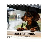 2027 Dachshund Wall Calendar | Jan-Dec 2027 Dog Monthly Planner
