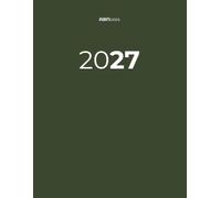 2027 Daily Planner Army Green - ABNotes One Page Per Day, Oversized 8.25 x 11: 412 Dated Pages, 25 Wide Lines Each, Weekends Included, Monthly Spreads and Extra Notes for Job Sites and the Outdoors