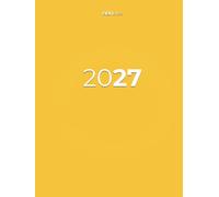 2027 Daily Planner Yellow - ABNotes One Page Per Day, Oversized 8.25 x 11 HC: 412 Dated Pages, 25 Wide Lines Each, Weekends Included, Monthly Spreads and Extra Notes for Creatives and Freelancers