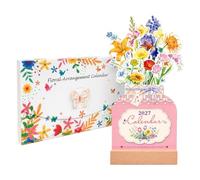 2027 Desk Calendar | Monthly Schedule Management With Wooden Base