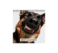 2027 Dog Wall Calendar Playful Puppy 12 Month Spiral Bound Planner
