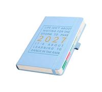 2027 English Weekly Planner A5, Daily Schedule Notebook | Premium faux leather planner, featuring 320 pages and elastic band for professional work Light Blue