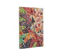 2027 Gaudi’s Sun (Gaudi’s Mosaics) Mini 18-Month Hardcover Dayplanner (Wrap Closure) Horizontal