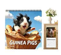 2027 Guinea Pig Wall Calendar - 12-Month Hanging Planner | Large Grid Photo | Full 12-Month Coverage (Jan-Dec 2027), Durable Paper Construction With Twin-Wire Binding (145g Weight), Compact 7.87x7.87 Inc