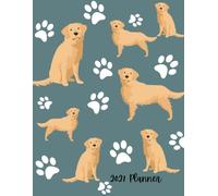 2027 Planner: Golden Retriever Dog Dated Weekly and Monthly Page Views With Space For Notes