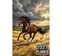2027 Planner: Horse Animal themed Cover Daily Weekly Dairy Vision Board & Mission Pages Contacts Password Log Planning Pages Note To Do