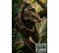 2027 Planner: Python Snake themed Cover Daily Weekly Dairy Vision Board & Mission Pages Contacts Password Log Planning Pages Note To Do