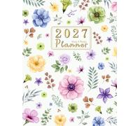 2027 Planner: Weekly and Monthly Organizer 8.25x11 with Ivory Pastel Bloom Design, Habit Tracker Holiday Reminders 12 Months from January to December, Including 52 Weeks for Time Management