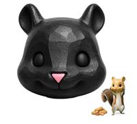 2027 Squirrel Head Feeder, Funny Hanging Squirrel Feeders for Outside, Face Hanging Feeder for Garden Yard Patio Decor (Black)